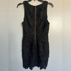 Women's Astr The Label Textured Floral Body-Con Dress, Size Small - Black